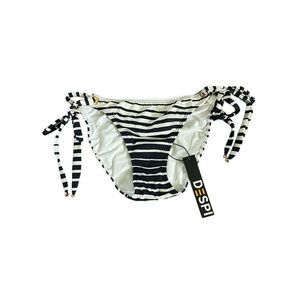 Despi Adventure Striped Eyelet Side Tie Bikini‎ Bottoms Size Medium NWT